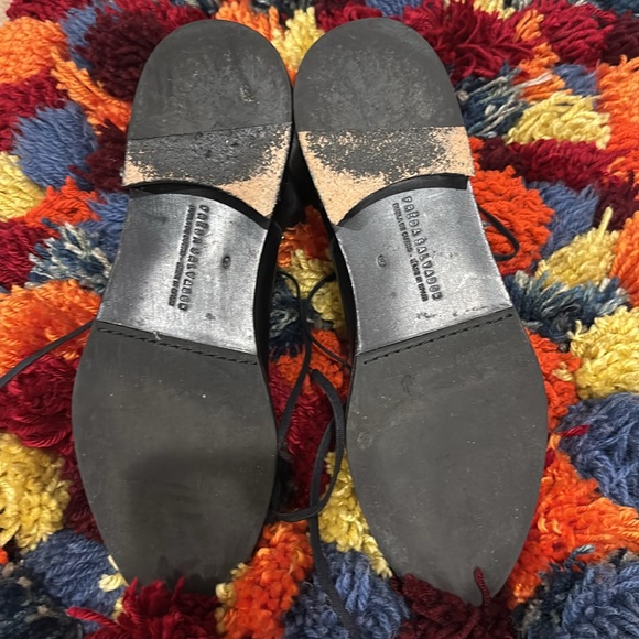 Frēda Salvador Leather Studded Accents Combat Boots - Picture 3 of 6